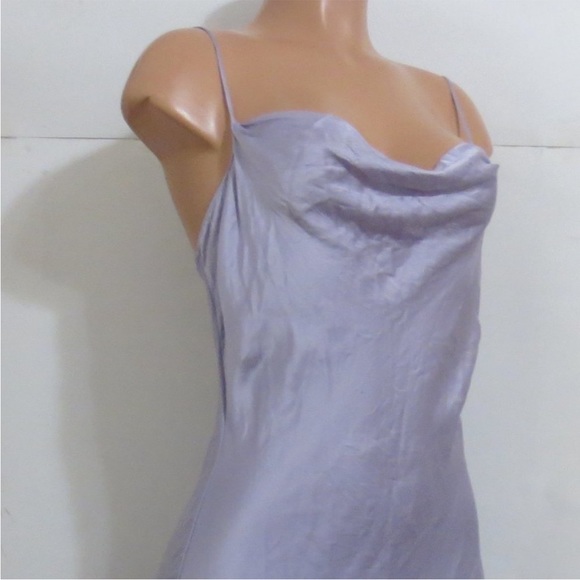Vintage Y2K 100% Silk Dress Silk Slip Dress Backless Dress Cowl Valentines - Picture 10 of 11